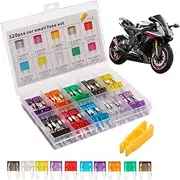 Auto Fuses Assortment Kit | 120X Vehicle Fuses Assortment Kit - Vehicle Parts, Professional Equipment, Truck Accessories for Mechanics, Enthusiasts, Beginners