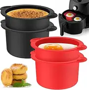 4Pcs Air Fryer Egg Moulds, Reusable Nonstick Air Fryer Egg Poacher, Silicone Air Fryer Egg Mold, Heat Resistant Egg Poaching Cup, Ramekins for Air Frye, Dishwasher Safe Microwave Egg Cooker Poached