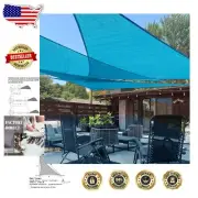 Customizable 7'x10'x12.2' Turquoise Triangle Sun Shade Sail for Outdoor Spaces