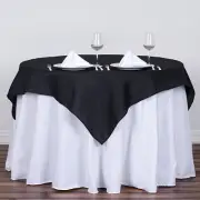 54" Black SQUARE POLYESTER TABLECLOTH Wedding Party Catering Linens