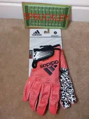 ADIDAS ADIZERO 12 RECODED ADULT RECEIVER FOOTBALL GLOVES, AF1589, PINK, NWT