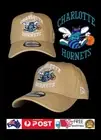 CHARLOTTE HORNETS NBA NEW ERA 9FORTY BEIGE SNAPBACK A FRAME CAP HAT LA NY NFL