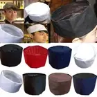 Kitchen Headwear Work Hat Mesh Top Skull Cap Flat Cap Catering Chef Hat