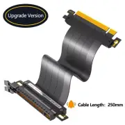 PCIE 4.0 Extension Cable 16x Shielded High Speed GPU Riser Cable 180Degree 25cm