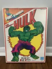 PAINT BY NUMBERS THE INCREDIBLE HULK DELUXE SET SEALED BOX HASBRO 1978