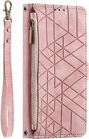 [YBROY] Case for Motorola Edge 30 Fusion, Magnetic Flip Leather Premium Wallet Phone Case, with Card Slot and Folding Stand, Case Cover for Motorola Edge 30 Fusion.(Pink)