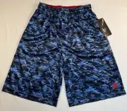 AND1 Mens Basketball Gym Court Workout Shorts Blue Navy Size M