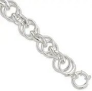 [JewelryWeb] 16.5mm 925 Sterling Silver Polished Fancy Link Bracelet 8.5 Inch-Link-Bracelet for Women