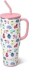 Swig Life 40oz Mega Mug, 40oz Tumbler with Handle and Straw, Extra Large Insulated Tumblers, Cup Holder Friendly Travel Mug (Counting Sheep)