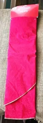 Vintage New Trim A House 48" Red Holly Berry Christmas Tree Skirt Kmart Gold...