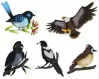 Metal Bird Wall Art 3D Birds Hanging Home Garden Decor Eagle Kookaburra Cockatoo