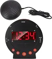 Alarm Clock 110 Decibels Red Flashing Light Super Shaker Extra Loud Alarm Clock for Student Elder Sonic Alert Vibrating, Heavy Sleepers, Battery Backup Wake with a Shake