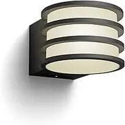 Philips Hue White Lucca Wall Light for Outdoor Use Anthracite 806 lm, Dimmable, Warm White Light, Controllable via App, Compatible with Amazon Alexa (Echo, Echo Dot)