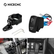 1.75"-2" LED Whip Light Mount Bracket Holder & Rocker Switch UTV ATV For Polaris