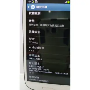 三星SAMSUNG GALAXY S3 GT-I9300 16GB 手機 相機鏡頭及面板都有貼膜