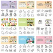 40 sheets Multi Theme Coloring Book Graffiti Doodles Book Children