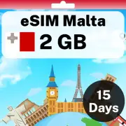 eSIM Malta - 2 GB - 15 Days - Travel eSIM | QR code activation