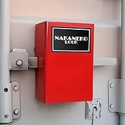 NAKANEKO Heavy Duty Door Lock, Use with Cam Bar Style Shipping Container Locks, Semi Trailers, Conex Latches, Box Trailers, Toy Haulers, Protection Device, Anti Theft, Padlock Included