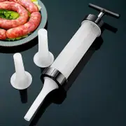 Sausage Stuffer Machine, Manual Sausage Maker Detachable Quick Meat Filling Sausage Maker Stainless Steel Sausage Stuffer Tool with 3 Tube