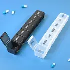 2pcs Pill Container Visible Save Space Weekly Pill Storage Container Compact