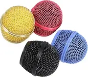 Kisangel 4Pcs Microphone Grill Mesh Covers Durable Mic Head Replacement for Wireless Microphones Stylish Color Options Enhance Functionality and