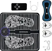 Electric Foot Massagers - Feet Massager Pad Foot Stimulator,Rechargeable Massage Mat, Adjustable Feet Massage Machine, EMS Massager for Discomfort & Fatigue Relief