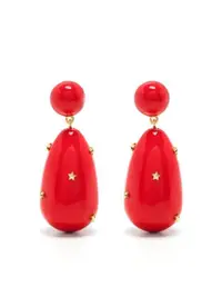 在飛比找Farfetch優惠-enamel drop earrings