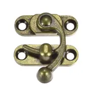 Right Latch Hook Hasp 32mmx28mm Swing Arm Latch Bronze Tone 2 PC