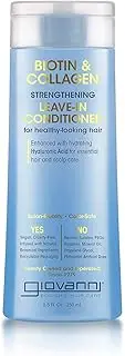 GIOVANNI Biotin & Collagen Leave-In Conditioner - Strengthening, Vegan, Cruelty-Free, Infused with Natural Botanical Ingredients, Salon-Quality, Color-Safe, For Healthy-Looking Hair - 250ml