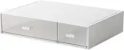 kulusion Desk Organizer-Stackable Storage Drawers, Desk Drawer Organizer Perfect For Collection Small Item/Cosmetic Office Supplies - 2 drawers (White)