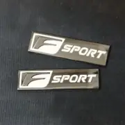 2x Black Glossy F-SPORT Rear Metal Emblem Decal Sticker Badge FSPORT Motor Turbo (for: MG)