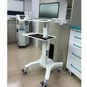 3 Shelves Medical Dental Scanner Mobile Cart Trolley Stand W/ Bracket Tray Hoder