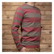 T-Shirt Striped Kruger Olive Green/Burgundy Man HOLY FREEDOM Size Euro S