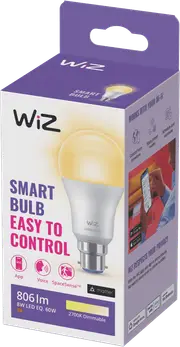 Wiz Warm to White Dimmable A60 B22 Smart Bulb