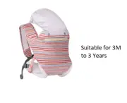 Baby Carrier Kangaroo Sling Natural Cotton Backpack Ergonomic -Neon Stripe