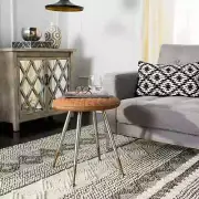SAFAVIEH Brinley 30"H Mid Century Modern Stool, Camel/Silver - New in Box