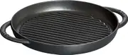 staub 40509-377 Pure Grill Round Black 10.2 inches (26 cm) Grill Pan, Both Handed, Cast Iron, Induction Compatible, Japanese Authentic Product