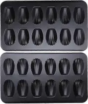 Non-Stick Madeleine Pan with Carbon Steel Construction, Even Baking & Heavy Duty Madeleine Cookies Trays Elegant French Confectionary Experience, for
