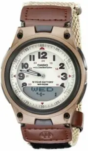 Casio AW80V-5BV, Combo Watch, Databank, Black Resin, 3 Alarms, 10 Year Battery