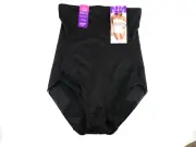 Naomi & Nicole Women's Unbelievable Comfort Plus Hi Waist Brief 3X NEW Black
