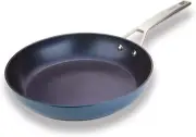 MsMk Large Frying Pan, 12-Inch PFOA Free Nonstick Meat Omelet Skillet, Blue