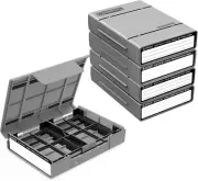 5-Pack Hard Drive Carrying Case Protective Box for 3.5/2.5 Inch SSD HDD Portable