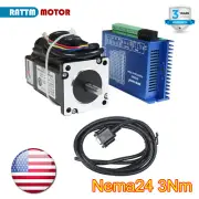 「US」CNC Closed Loop Stepper Motor Nema24 3N.m 88mm & 2-Phase Hybrid Servo Driver