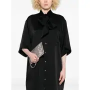 [Stella Mccartney] Stella Mccartney Falabella Pochette Crystal-embellished Chain Shoulder Bag ONE SIZE GREY
