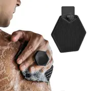 Polygon Silicone Bath Brush Exfoliating Body Scrubber Shower Tool - Black