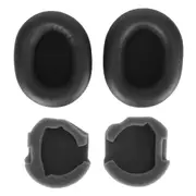 Headphone Ear Pads Protein Leather Noise Insulation Memory Foam Sponge Ear Cushions for WH 1000XM5 Wireless Headset Black