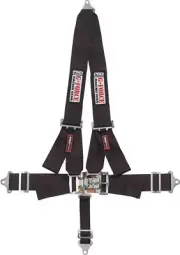 G-Force Racing Gear 6020Bk V-Type Harness Set Pull- Down Black Pro Series