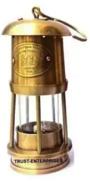Lamp Antique Brass Miner Oil Ship Lantern Maritime Decorative Lamp 6'' Inch
