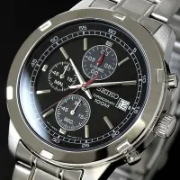 在飛比找Yahoo!奇摩拍賣優惠-【金台鐘錶】SEIKO 精工 時尚 計時腕錶 三眼計時 10