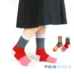 PULO-復古色塊短襪 | 一般厚度 文青襪 少女襪 短襪